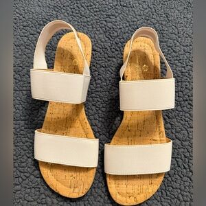 Tommy Bahama White Sandals with Cork Sole
